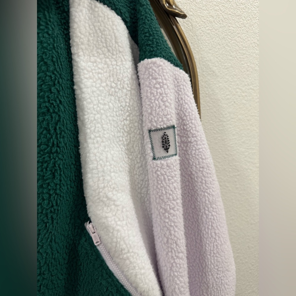 Free People FP Movement NWT Hit The Slopes Fleece Hoodie Evergreen Combo - Picture 4 of 8